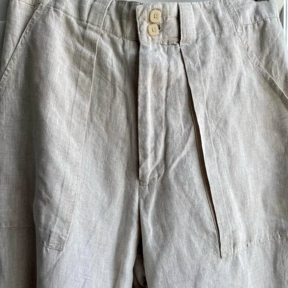 Lorenier 100% linen pants